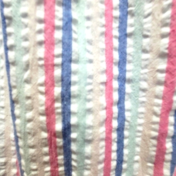 NWT LOFT Large 100% Cotton Stripes Colorful Mini Skirt with Pockets Summer - Picture 4 of 6